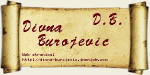 Divna Burojević vizit kartica